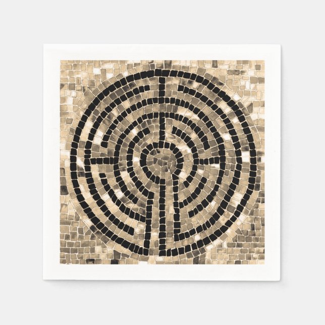 Servilleta de papel estándar para cóctel LABYRINTH (Anverso)