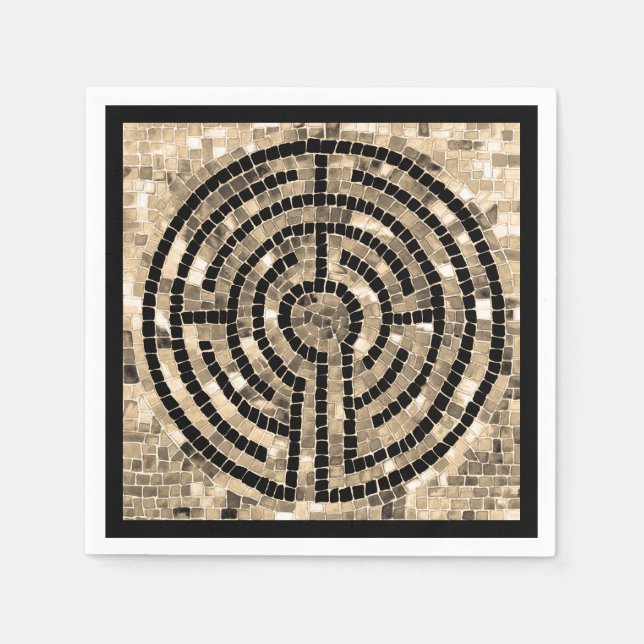 Servilleta de papel estándar para cóctel LABYRINTH (Anverso)