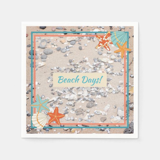 Servilleta De Papel Estanques de arena y mar (Anverso)