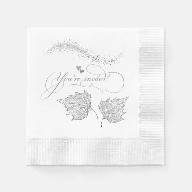 Servilleta de papel estas invitado para boda (Anverso)