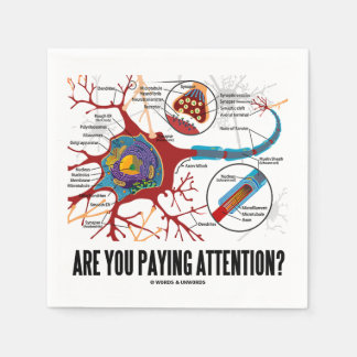 Servilleta De Papel ¿Estás Prestando Atención? Humor Neuron Sinapse