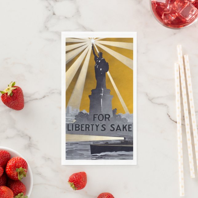 Servilleta De Papel Estatua de la Antorcha de la Libertad y la Marina  (In situ)