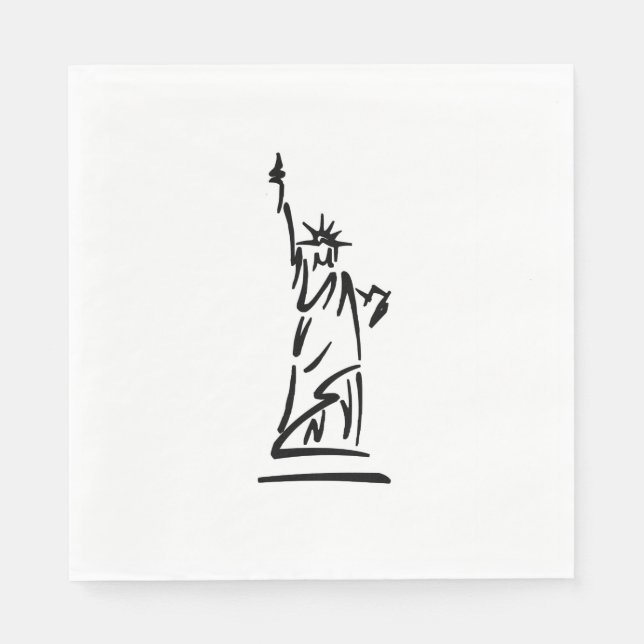 Servilleta De Papel Estatua de la Libertad de NY (Anverso)