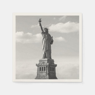 Servilleta De Papel Estatua de la Libertad en blanco y negro