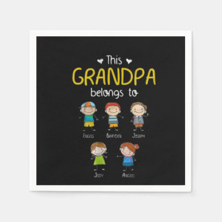 Servilleta De Papel Este Abuelo Pertenece A La Familia Personalizada