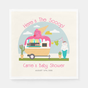 Servilleta De Papel Este es el Baby Shower del Chica de Camper de Scoo