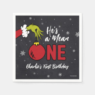 Servilleta De Papel Éste es un tipo malo   Cumpleaños Grinch Pizarra