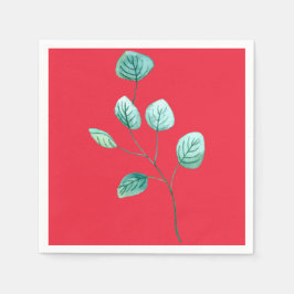 Servilleta De Papel Estem acuarela de hojas