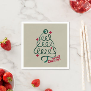 Servilleta De Papel Estetoscopio Feliz Navidad CNA Trabajador Médico