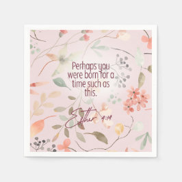 Servilleta De Papel Esther 4:14 Biblia cristiana versus arte