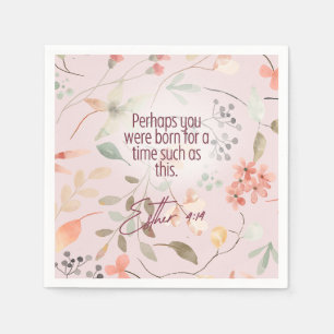 Servilleta De Papel Esther 4:14 Biblia cristiana versus arte