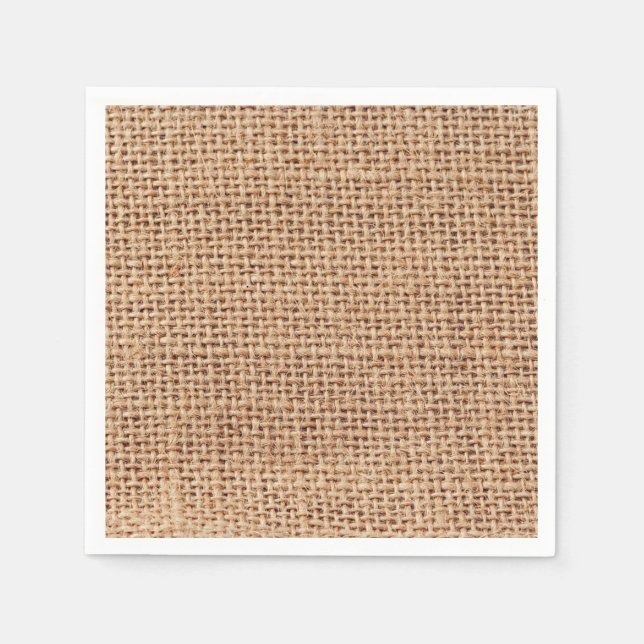 Servilleta De Papel Estilo Burlap Fabric Jute Look (Anverso)