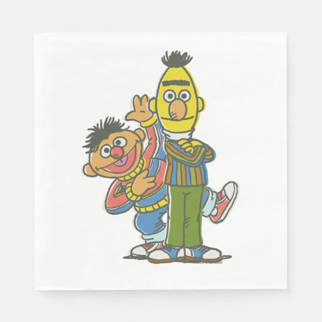 Servilleta De Papel Estilo clásico Bert y Ernie (Anverso)