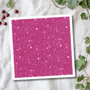 Servilleta De Papel Estilo clásico de San Valentín con brillo rosa de 