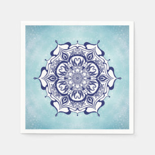 Servilleta De Papel Estilo de China azul con criaturas