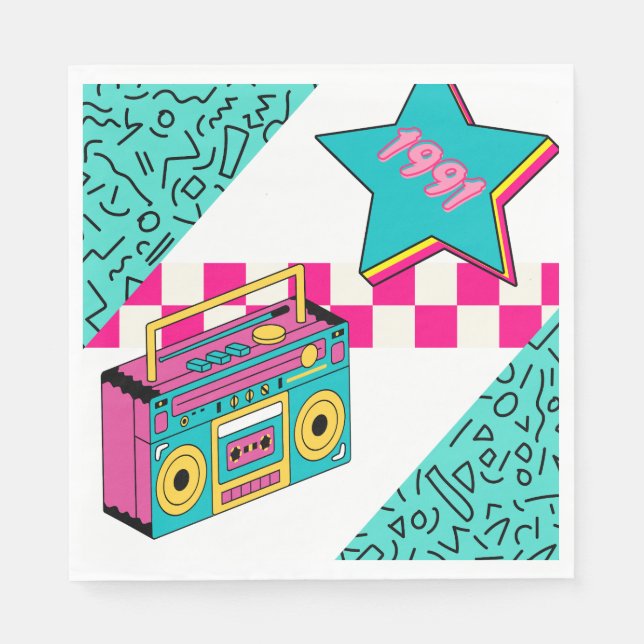 Servilleta De Papel Estilo de época 1991 estéreo (Anverso)