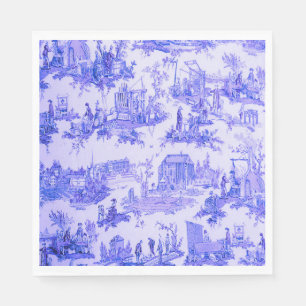 Servilleta De Papel Estilo de la Chinoiserie del Blue White Toile Fran