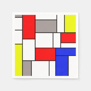 Servilleta De Papel Estilo de Mondrian