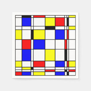 Servilleta De Papel Estilo del arte de Mondrian