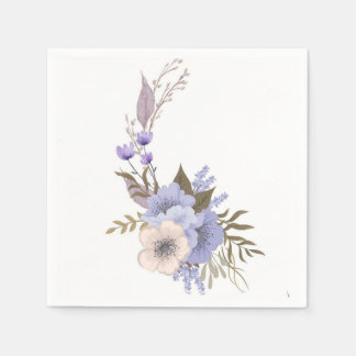 Servilleta De Papel Estilo floral boutique púrpura