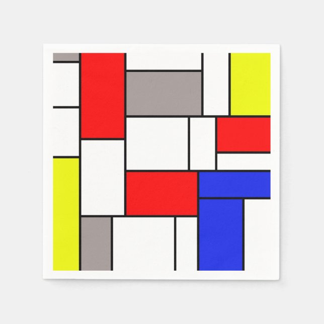 Servilleta De Papel Estilo mondriano (Anverso)