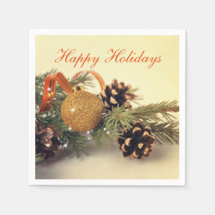 Servilleta De Papel Estilo Retro Feliz Navidad Decoraciones Papel Napk