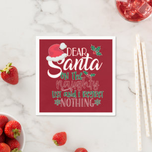 Servilleta De Papel Estimados Navidades de Santa Funny Napkin