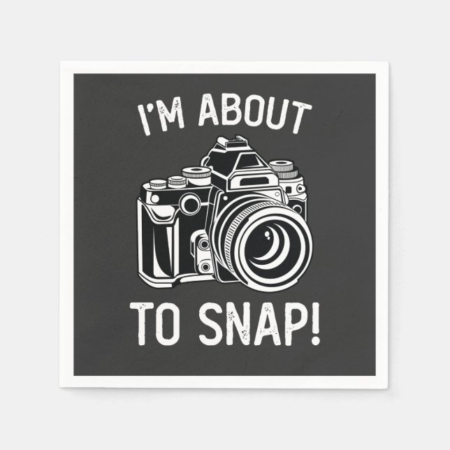 Servilleta De Papel Estoy A Punto De Tomar Fotografía Graciosa (Anverso)