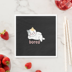 Servilleta De Papel Estoy aburrido animal lindo de gato gatito