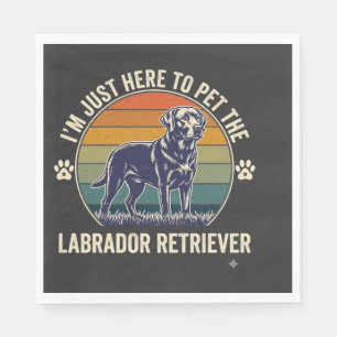Servilleta De Papel Estoy Aquí Acariciando Labrador Retriever Perro Re