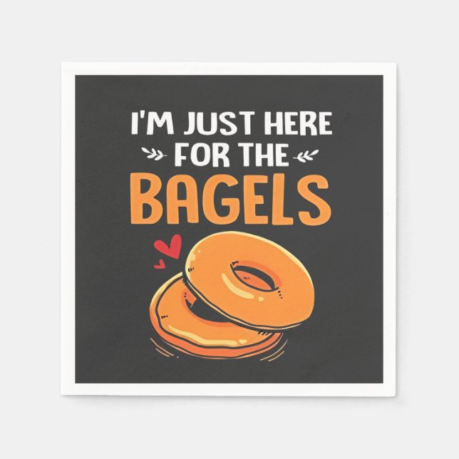 Servilleta De Papel Estoy aquí por la comida judía Bagels (Anverso)