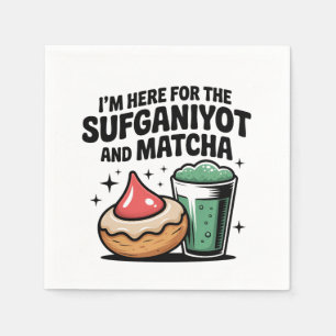 Servilleta De Papel Estoy Aquí Por Sufganiyot Y Matcha Hanukkah Jew