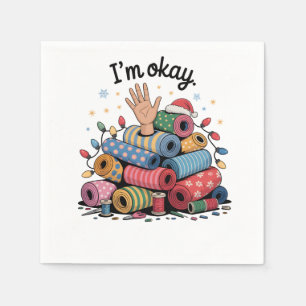 Servilleta De Papel Estoy Bien Amantes de la Colcha de Navidad Diverti