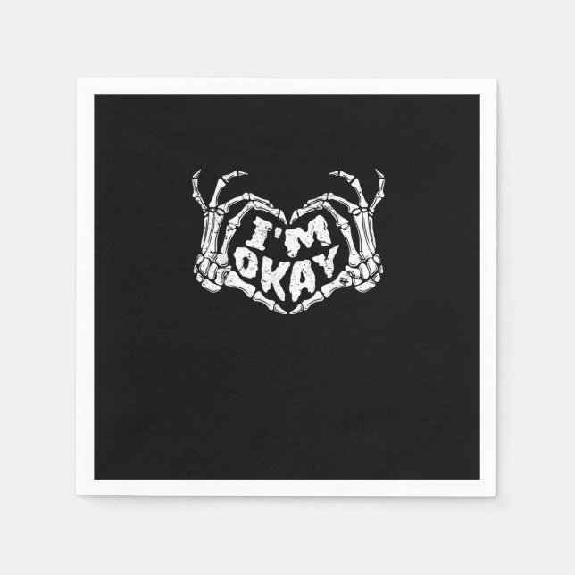 Servilleta De Papel Estoy bien, divertida Halloween Costume Skeleton M (Anverso)