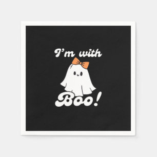 Servilleta De Papel Estoy con Boo divertido estilo retro