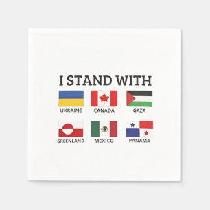 Servilleta De Papel Estoy con Canadá México Gaza Ucrania