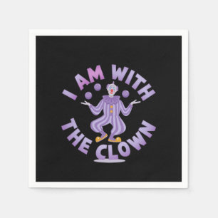 Servilleta De Papel Estoy con el payaso espeluznante y divertida Hallo