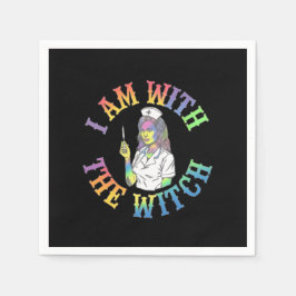 Servilleta De Papel Estoy con la bruja - Halloween espeluznante y míst
