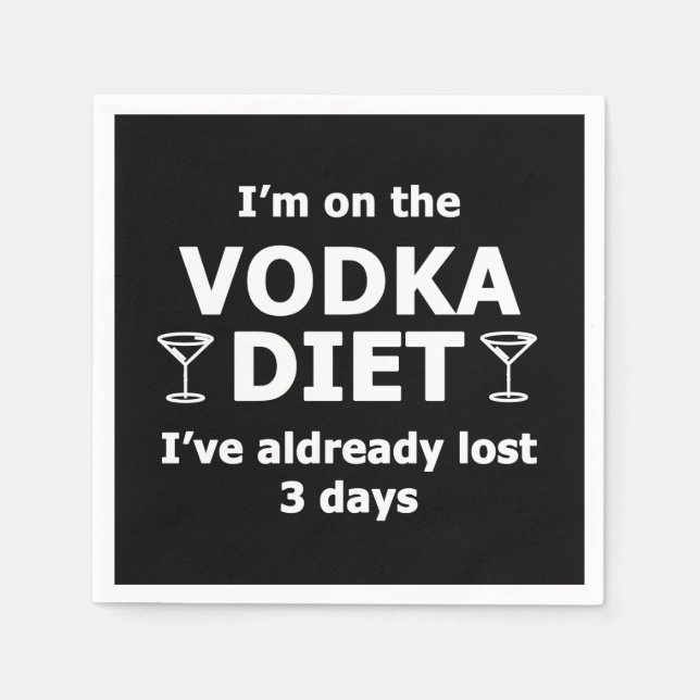 Servilleta De Papel Estoy En La Dieta De Vodka (Anverso)