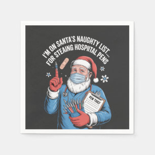 Servilleta De Papel Estoy en la lista de Santa Naughty para robar la p