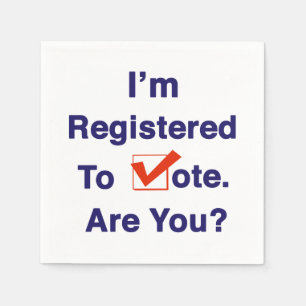 Servilleta De Papel Estoy inscrito para votar
