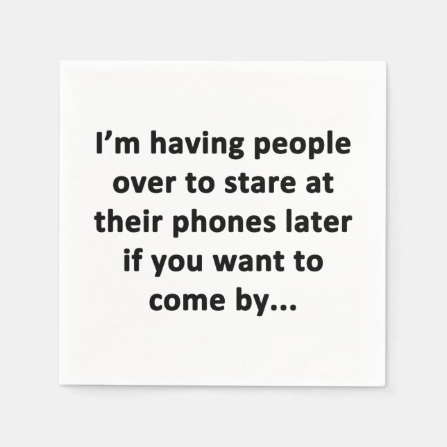 Servilleta De Papel Estoy teniendo gente por encima (Anverso)