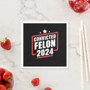 Servilleta De Papel Estoy votando al condenado Felon 2024 Trump