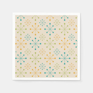 Servilleta De Papel Estrella Atómica de Color Naranja Verde Turquesa d