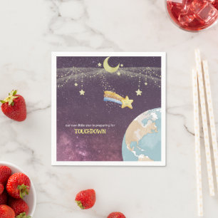 Servilleta De Papel Estrella celeste Personalizado tipografía simple