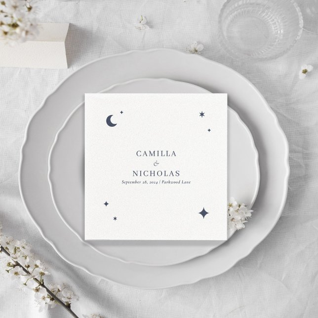 Servilleta De Papel Estrella celestial de la marina Boda simple de la  (Subido por el creador)