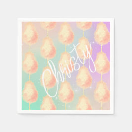 Servilleta De Papel Estrella de caramelo de algodón melocotón púrpura 