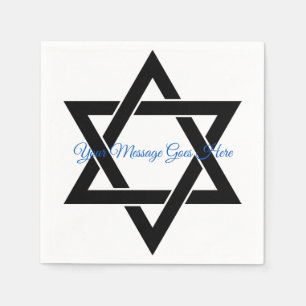 Servilleta De Papel Estrella de David Napkin con Text HAMbWG