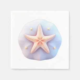 Servilleta De Papel Estrella de mar en una piedra de forma única