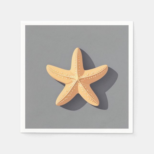 Servilleta De Papel Estrella de mar y su sombra (Anverso)